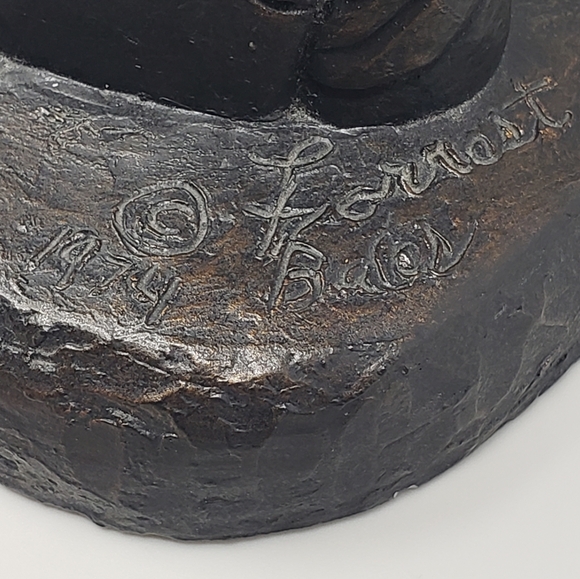 Vintage Cowboy Sculpture "O'L Salty" Bust Paperweight - Picture 6 of 10